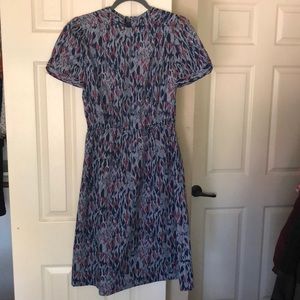 vintage red white and blue midi dress.